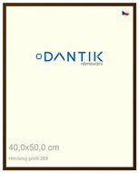 DANTIK frame 40 × 50, ALU profile 7269 Brown umber polished plexi clear - Photo Frame
