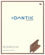 DANTIK frame 40 × 50, ALU profile 6035 Walnut veneer plexi clear - Photo Frame