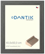 DANTIK frame 40 × 50, STEP dark grey plexi clear - Photo Frame