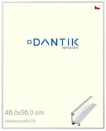 DANTIK frame 40 × 50, ALU profile 7273 White matt plexi clear - Photo Frame