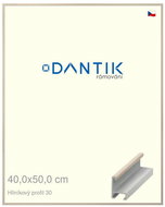 DANTIK frame 40 × 50, ALU profile 6030 veneer slovnovy bone plexi clear - Photo Frame