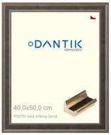 DANTIK frame 40 × 50, TOOTH small silver and black plexi clear - Photo Frame