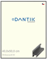 DANTIK frame 40 × 50, ALU profile 6030 veneer coloured grey dark plexi clear - Photo Frame