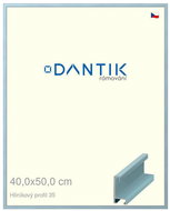 DANTIK frame 40 × 50, ALU profile 6035 veneer coloured blue pastel plexi clear - Photo Frame
