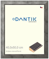 DANTIK frame 40 × 50, Artdeco old silver plexi clear - Photo Frame