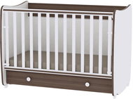 Multifunctional Cot Lorelli DREAM NEW 120x60CM WHITE/WALNUT - Cot