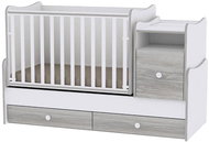 Multifunctional Children's Cot Lorelli TREND PLUS NEW WHITE/ARTWOOD - Cot