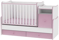 Multifunctional Children's Cot Lorelli TREND PLUS NEW WHITE/PINK - Cot