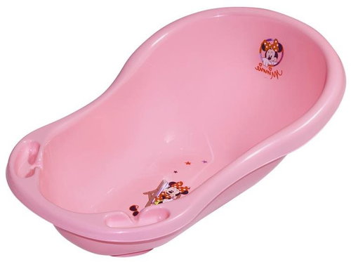 Baby bath tub Lorelli DISNEY 84 CM with stopper GIRL PINK - Baby Bathtub - Main image