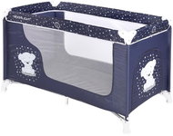 Travel cot Lorelli MOONLIGHT 1 layer DARK BLUE TEDDY BEAR - Travel Bed