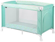 Travel cot Lorelli VERONA 1 layer GREEN LINES - Travel Bed