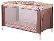 Travel cot Lorelli VERONA 1 layer BROWN&BEIGE LINES - Travel Bed