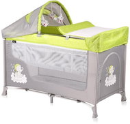 Travel cot and playpen 2in1 Lorelli SAN REMO PLUS GREEN&GREY ELEPHANT - Travel Bed