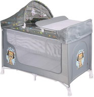 Travel cot and playpen 2in1 Lorelli SAN REMO PLUS GREY CUTE KITTEN - Travel Bed