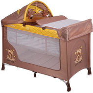 Travel cot and playpen 2in1 Lorelli SAN REMO PLUS BEIGE&YELLOW HAPPYFAMILY - Travel Bed