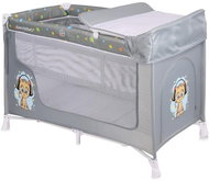 Travel cot and playpen 2in1 Lorelli SAN REMO GREY CUTE KITTEN - Travel Bed