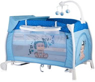 Lorelli I'LOUNGE ROCKER 2in1 travel cot and playpen with rocking function BLUE MUSIC BOY - Travel Bed