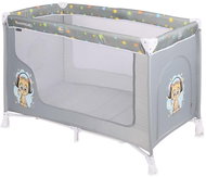 Travel cot Lorelli SAN REMO 1 layer GREY CUTE KITTEN - Travel Bed
