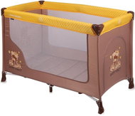 Travel cot Lorelli SAN REMO 1 layer BEIGE&YELLOW HAPPY FAMILY - Travel Bed