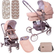 Buggy Lorelli ASTER BEIGE&BROWN LINES - Baby Buggy