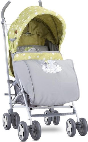Stroller Lorelli IDA + Carrycot GREEN&GREY ELEPHANT - Baby Buggy - Main image