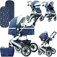 Lorelli LORA SET DARK BLUE BIRDS Baby Buggy - Baby Buggy
