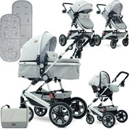 Lorelli LORA SET GREY TRIANGLES - Baby Buggy