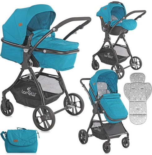 Lorelli STARLIGHT SET DARK BLUE - Baby Buggy - Main image