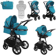 Lorelli LUMINA Stroller (3-in-1) + Carrycot + Stroller Bag DARK BLUE - Baby Buggy