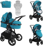 Stroller Lorelli LUMINA (2-in-1) + Carrycot + Stroller Bag DARK BLUE - Baby Buggy
