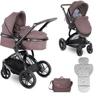 Stroller Lorelli LUMINA (2-in-1) + Carrycot + Stroller Bag BEIGE - Baby Buggy
