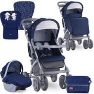 Lorelli TOLEDO SET DARK BLUE HAPPY HIPPO Baby Buggy - Baby Buggy