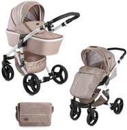 Stroller Lorelli RIMINI (2-in-1) + Carrycot + Stroller Bag BEIGE TRIANGLES - Baby Buggy