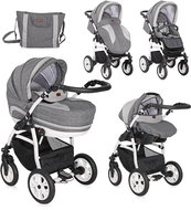 Lorelli KARA LIGHT&DARK GREY 3-in-1 AIR Stroller - Baby Buggy