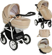 Stroller Lorelli KARA BEIGE 3-in-1 AIR - Baby Buggy