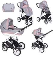 Stroller Lorelli MIA PINK&GREY 3-in-1 AIR - Baby Buggy