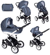 Stroller Lorelli MIA LIGHT& DARK BLUE 3-in-1 AIR - Baby Buggy