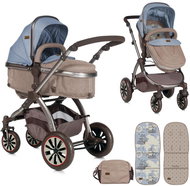 Stroller Lorelli AURORA BEIGE&BLUE MAPS - Baby Buggy