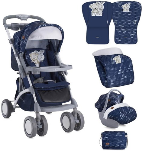 Lorelli APOLLO SET DARK BLUE FRIENDS - Baby Buggy - Main image