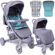 Stroller Lorelli S-300 + Carrycot GREY&GREEN TRIANGLES - Baby Buggy