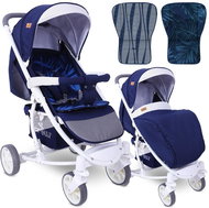 Stroller Lorelli S-300 + Carrycot DARK BLUE FLOWERS - Baby Buggy
