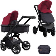 Lorelli LUNA 2-in-1 BLACK&RED - Baby Buggy