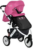 Lorelli MONZA 2-in-1 ROSE&BLACK AIR WHEELS - Baby Buggy