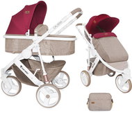 Stroller Lorelli CALIBRA 3 2-in-1 BEIGE&RED - Baby Buggy