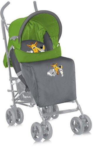 Lorelli FIESTA+FOOTCOVER GREEN&GREY SAFARI - Baby Buggy - Main image