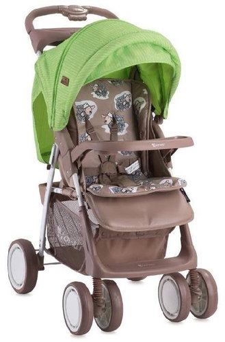 Stroller Lorelli FOXY BEIGE&GREEN LAMBS - Baby Buggy - Main image