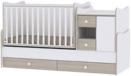 Multifunctional Cot Lorelli MINI MAX New 190x72 WHITE/AMBER - Cot