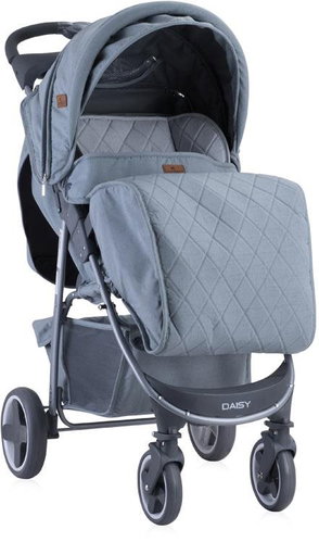 Stroller Lorelli DAISY + Carrycot GREY - Baby Buggy - Main image