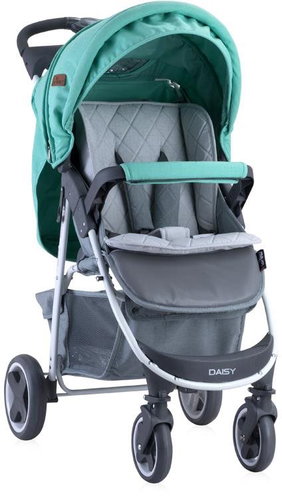 Stroller Lorelli DAISY + Carrycot GREEN&GREY - Baby Buggy - Main image