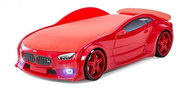 Car Bed NEO Red, "Standart", LED Lights, Lower Light, Spoiler - Cot